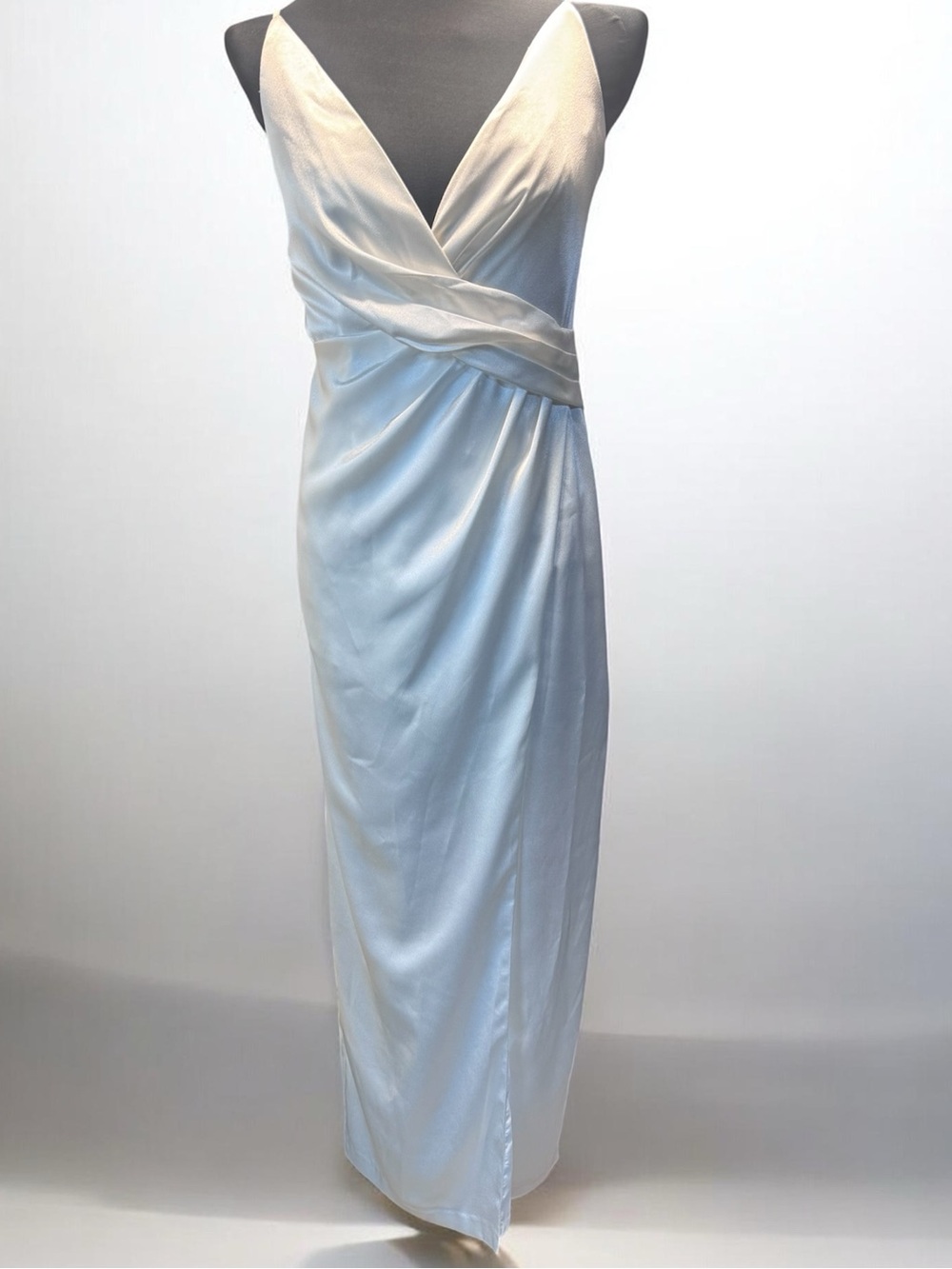 AIDAN BY AIDAN MATTOX V NECK DRAPED COLUMN GOWN nwt size 8